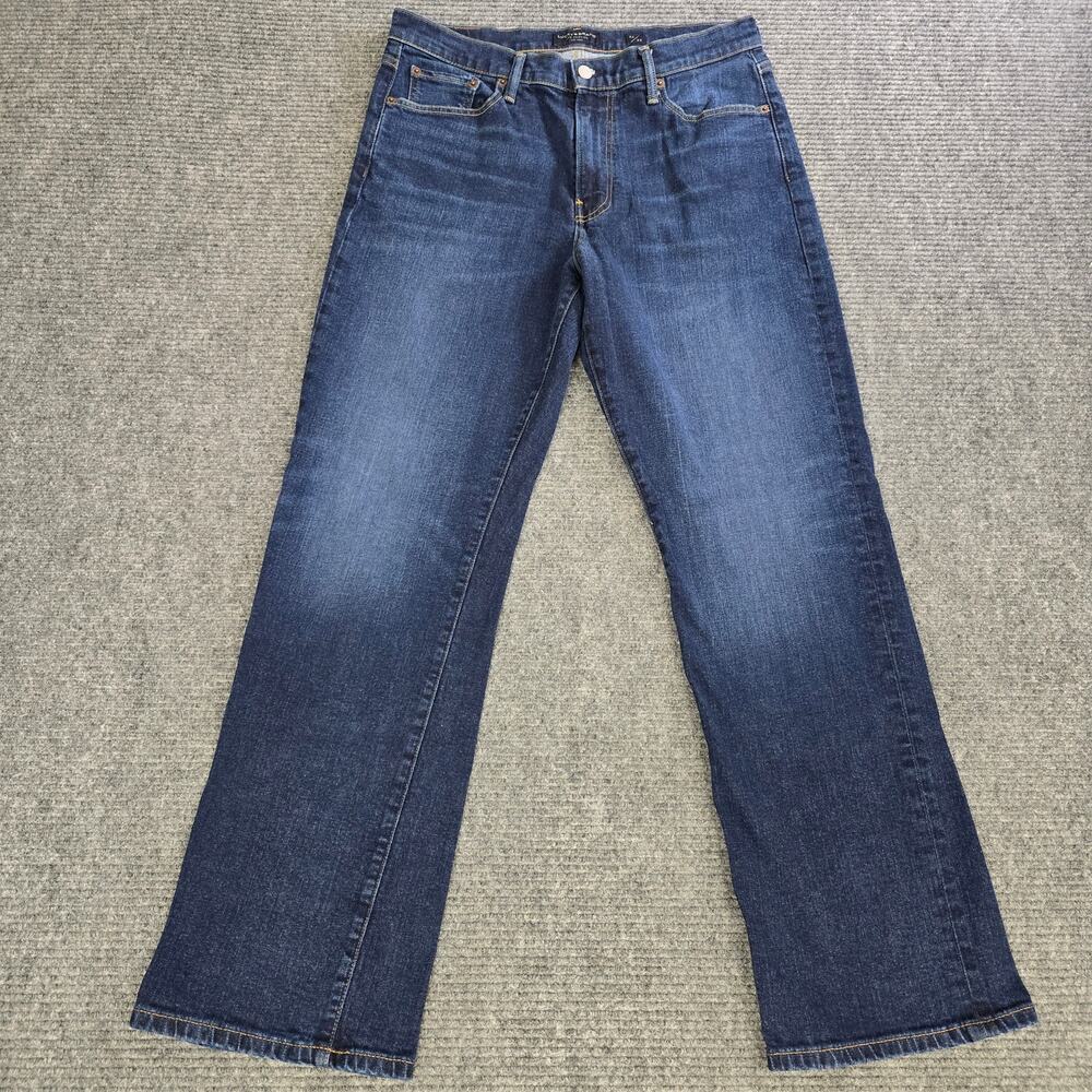 Lucky Brand 181 Jeans Mens 34x32 Relaxed Straight Dark Wash Stretch Denim
